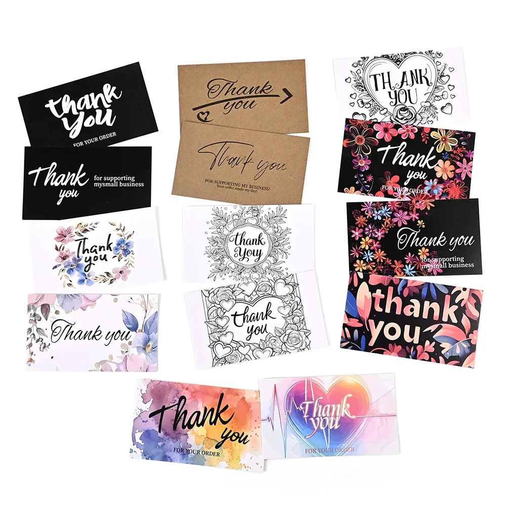Colorful Holographic Thank You Cards